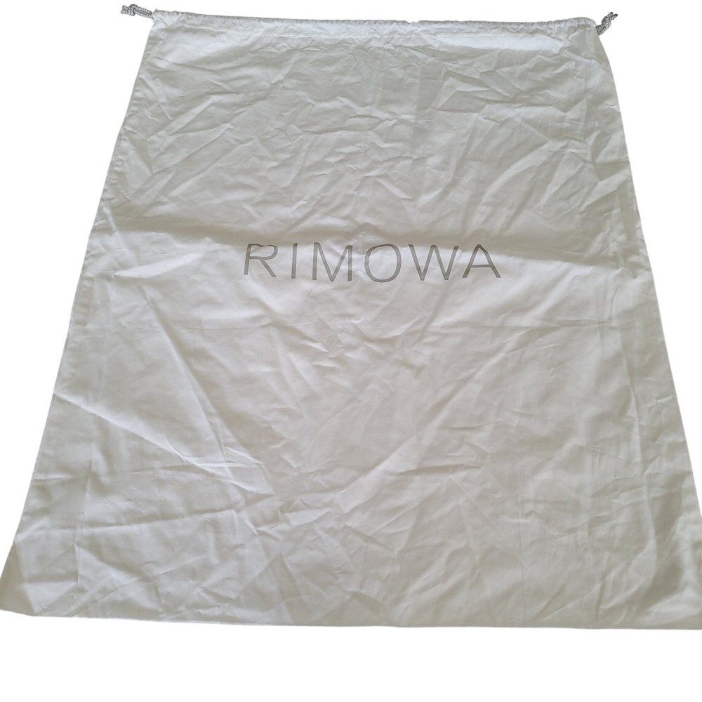 Rimowa White Cotton Drawstring Dust Bag  XL Large Luggage Storage Cover Logo